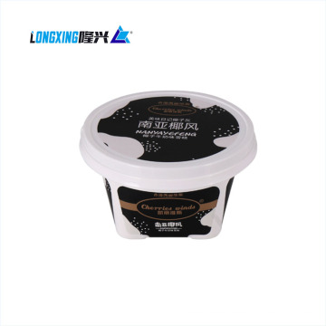 Hochwertige maßgefertigte Eiscreme -Joghurt -Injektion IML 250 g Kunststoffbehälter